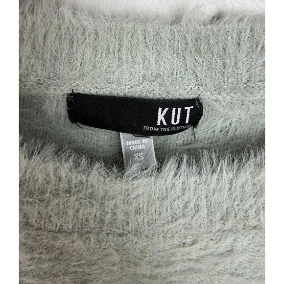 KUT From The Cloth Maisie Scoop Neck Sweater Fuzzy Colorblock Size XS KS24901 - Picture 5 of 7